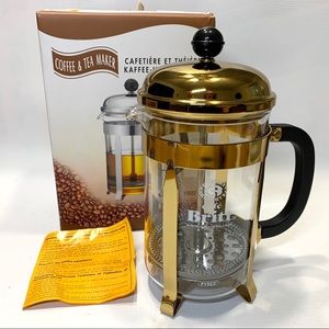 Cafe Britt Pyrex French Press Coffee/Tea Maker